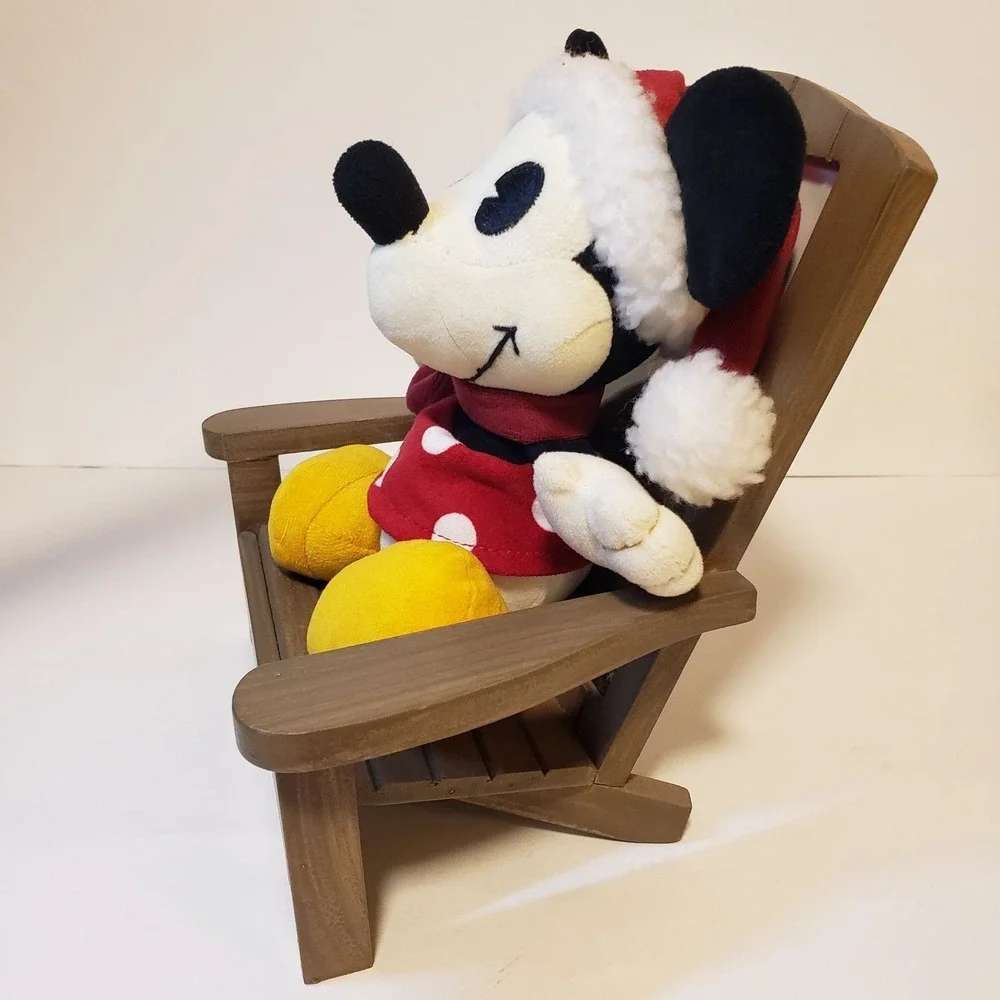 Disney Store Minnie Mouse Plush Pie Eyed Christmas Santa Hat Vintage 8